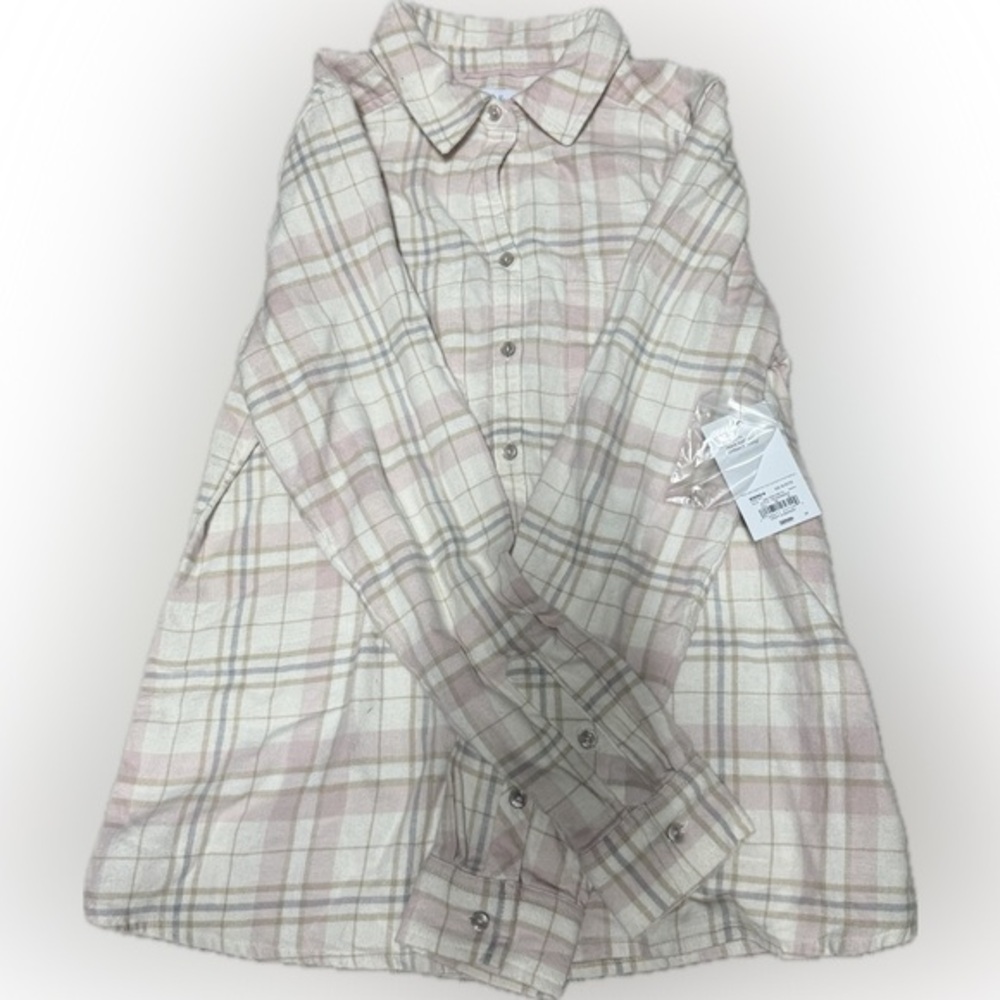 Croft & Barrow Soft Pink and Cream Checkered Shirt